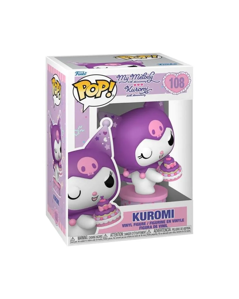 Bobble Figure Hello Kitty and Friends POP! - Kuromi with Cake (20th Anniversary) 