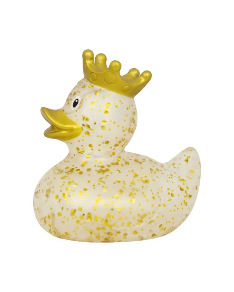 Lilalu Patkica - Glitter - Rubber Duck with crown - gold 