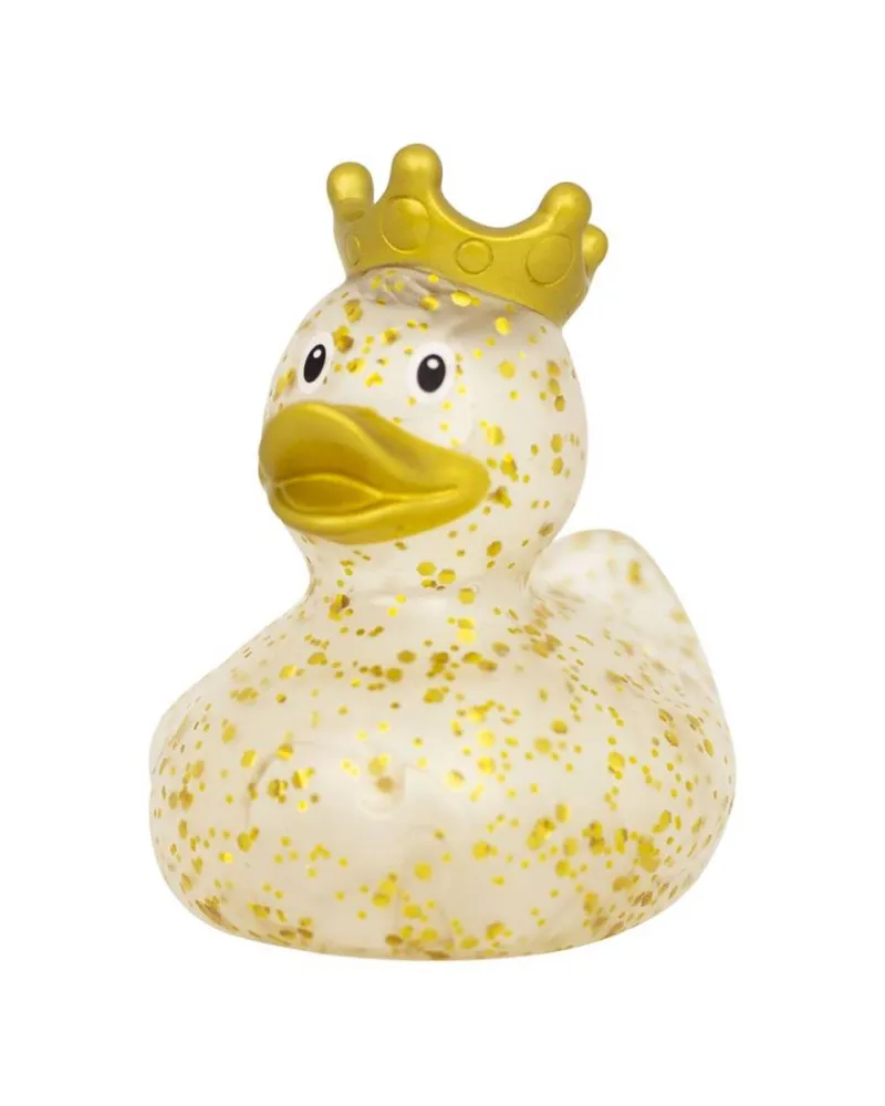 Lilalu Patkica - Glitter - Rubber Duck with crown - gold 