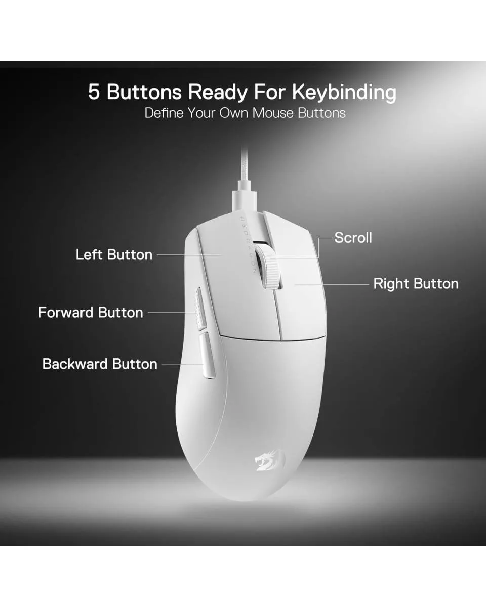 Miš ReDragon K1NG 1K White RGB 