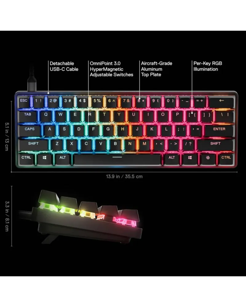 Tastatura Steelseries APEX PRO Gen3 Mini 60% 