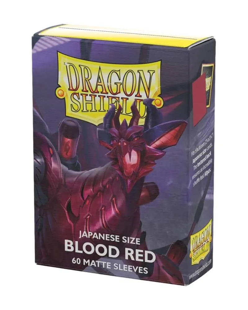 Dragon Shield 60 Japanese Size Sleeves - Blood Red Matte 