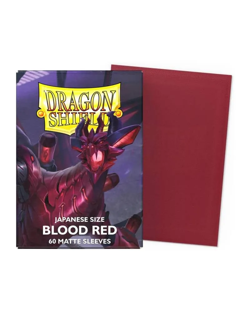 Dragon Shield 60 Japanese Size Sleeves - Blood Red Matte 