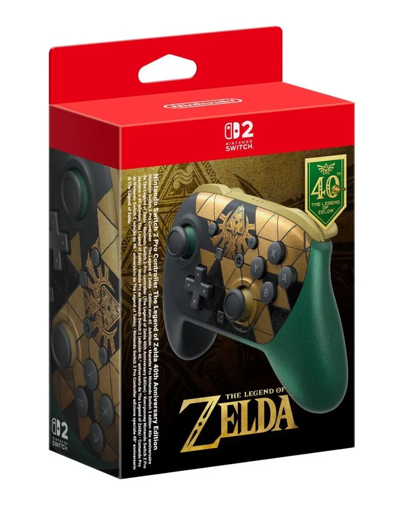 Gamepad Nintendo Switch 2 Pro Controller - Legend of Zelda - 40th Anniversary Ed 