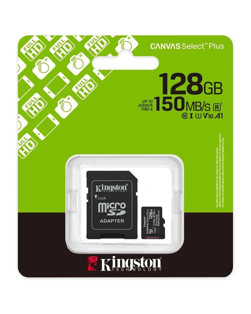 Kingston Memory Card Micro SDXC Canvas Select Plus G3 128GB 