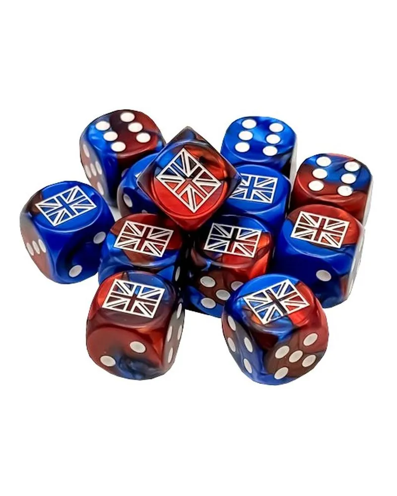Kockice Chessex - Gemini - Great Britain War Dice - Blue-Red & White - Dice Bloc 