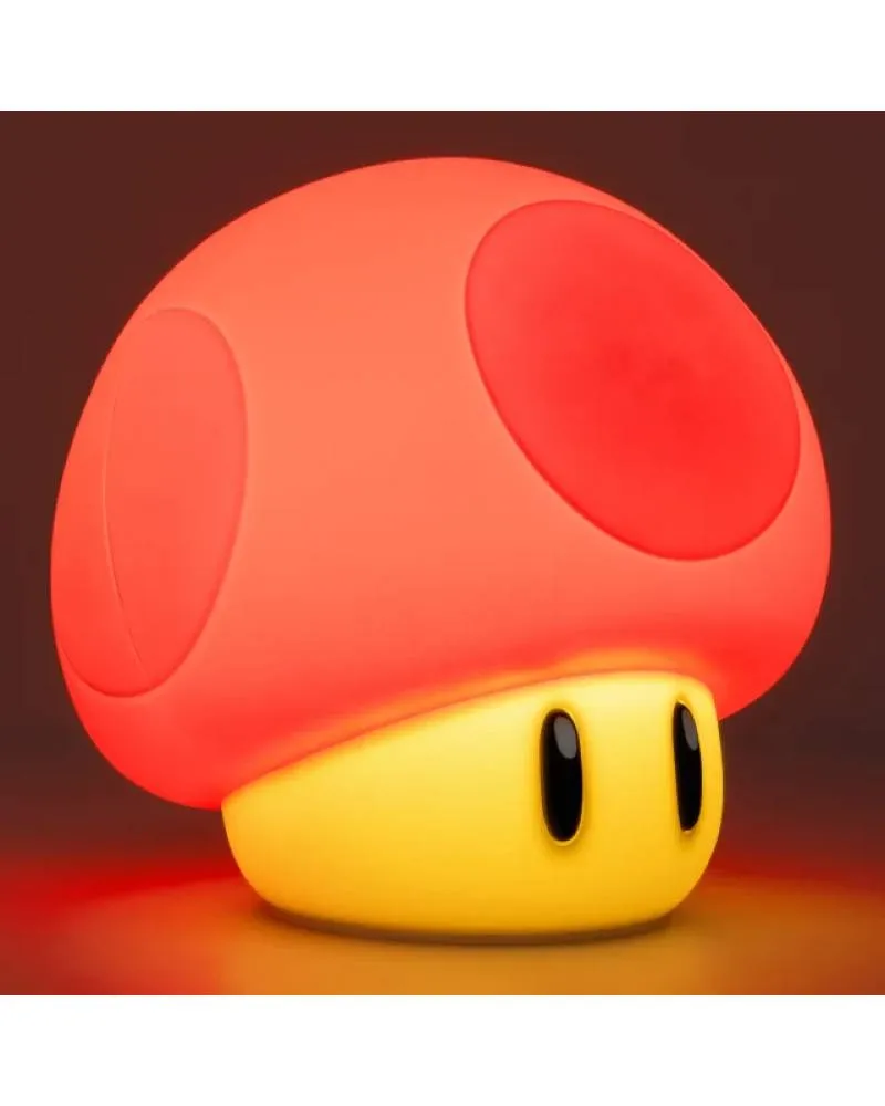 Lampa Paladone SquishyGlo - Super Mario - Super Mushroom Fruit Silicone Light 