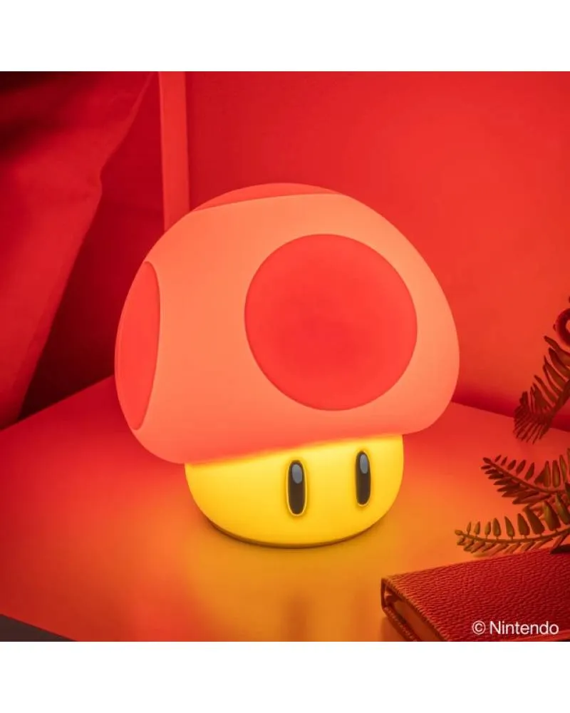 Lampa Paladone SquishyGlo - Super Mario - Super Mushroom Fruit Silicone Light 
