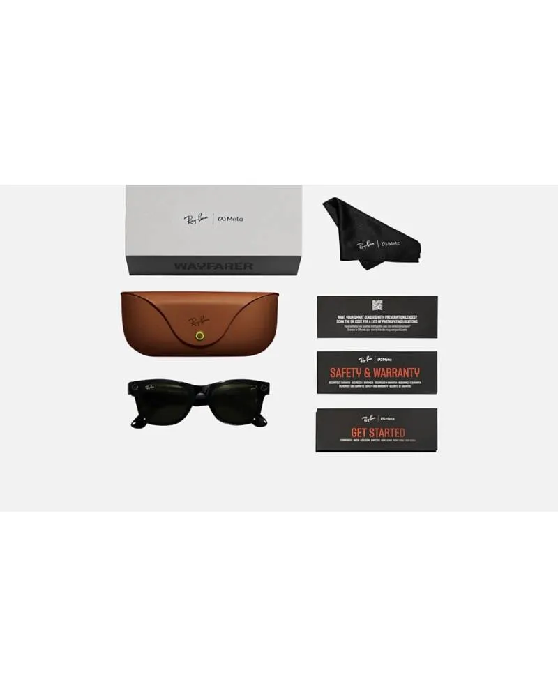 Naočare Ray Ban Meta Wayfarer - L - Shiny Black - Green 