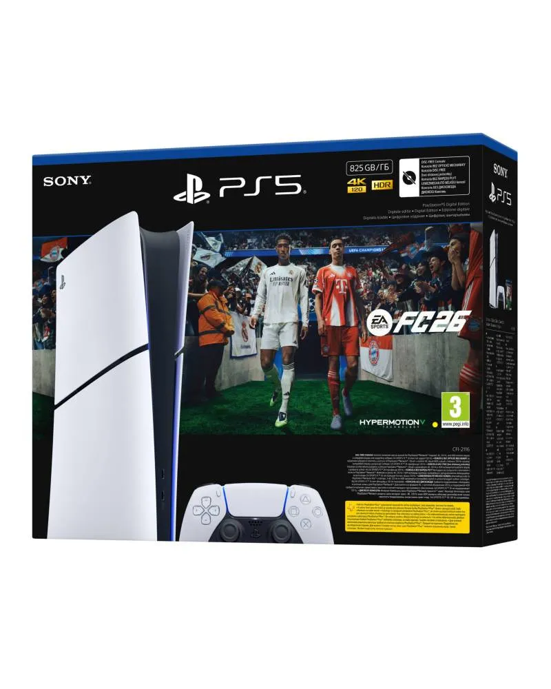 Konzola PlayStation 5 - 825GB Slim Digital + PS5 EA FC 26 