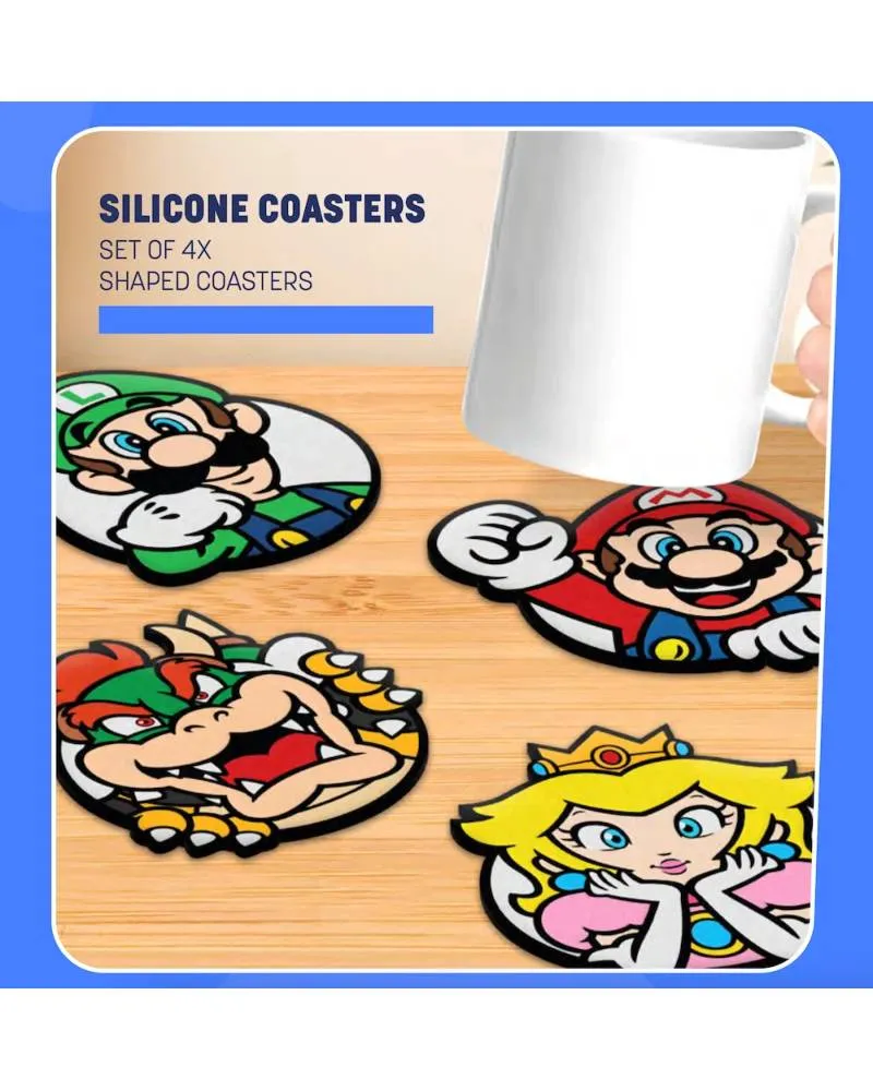 Podmetači za čaše Paladone - Super Mario Metal Coasters V2 