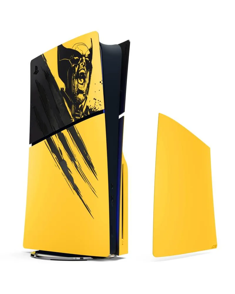 Maska za Playstation 5 Slim Konzolu - Marvel’s Wolverine Battle Yellow - Limited 