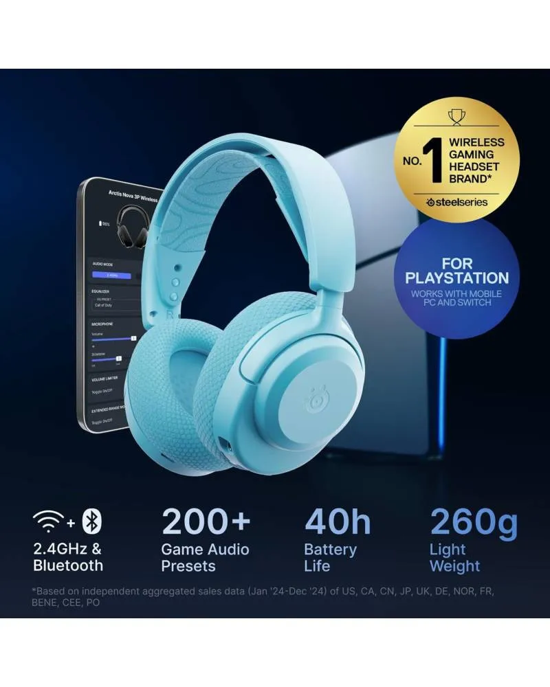 Slušalice Steelseries Arctis Nova 3P Wireless  - Aqua 