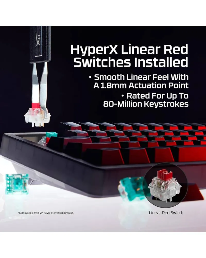 Tastatura HyperX Alloy Origins 2 65% - Red Linear 