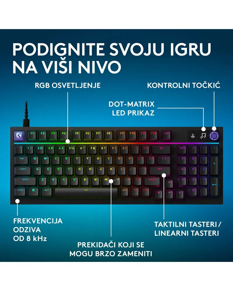 Tastatura Logitech G316 X 98 - Black 