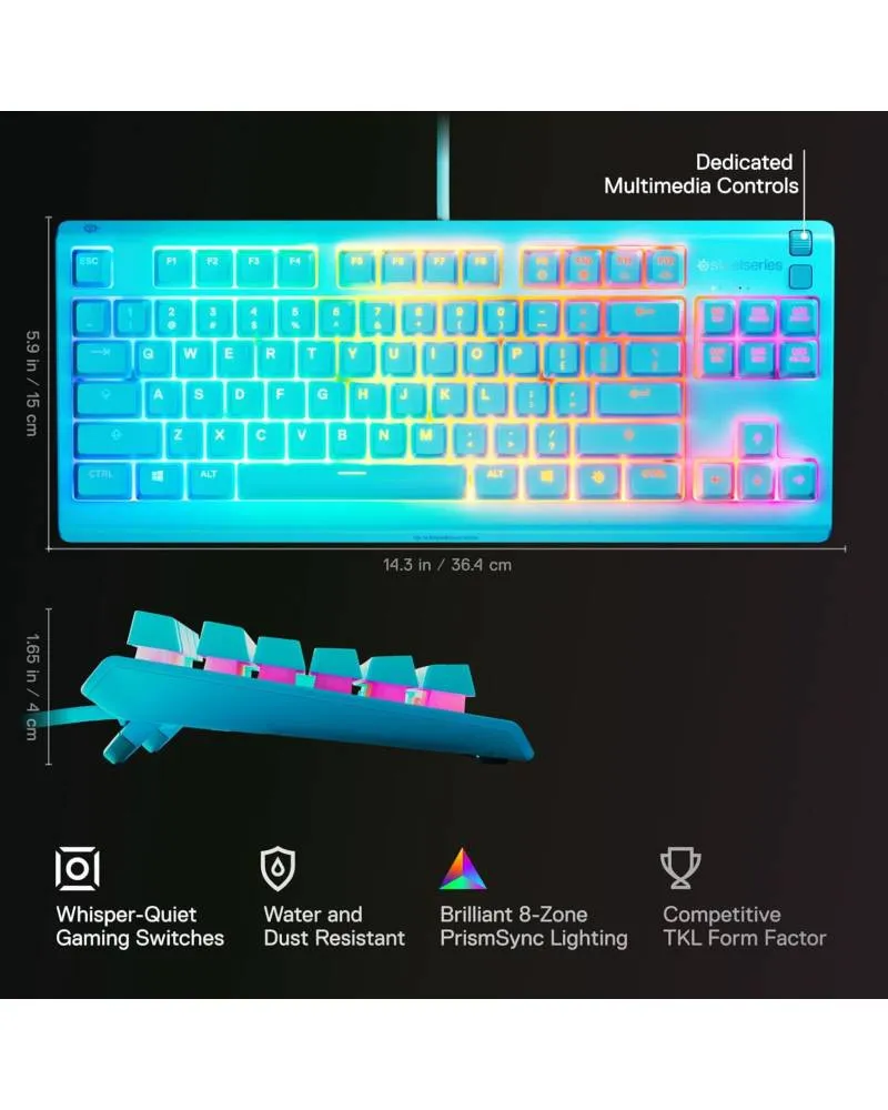 Tastatura Steelseries APEX 3 TKL Aqua 