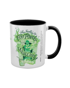 Šolja Harry Potter - Floo Powder Speak Clearly - Black Mug 