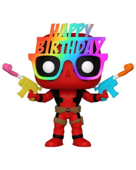Bobble Figure Marvel - Deadpool POP! - Birthday Glasses Deadpool - Special Editi 