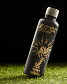 Boca Paladone FIFA World Cup - Black and Gold - Metal Water Bottle 