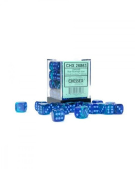 Kockice Chessex - Gemini - Luminary - Blue-Blue & Light Blue - Dice Block 12mm ( 