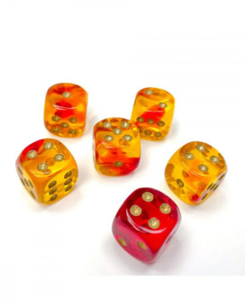 Kockice Chessex - Gemini - Translucent - Green-Teal & Yellow - Dice Block 12mm ( 