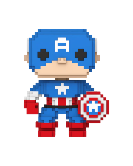 Bobble Figure Marvel - 8-Bit Captain America 