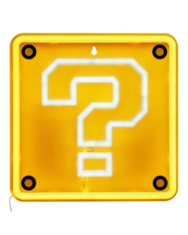 Lampa Paladone - Super Mario - Question Block Wall Mountable LED Neon Light 
