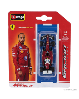 Action Figure Burago - F1 Lewis Hamilton Ferrari SF-25  1/64 