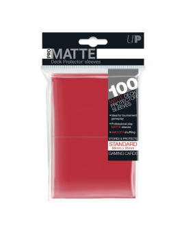 Ultra Pro Matte Standard Desk Protector Sleeves 100 - Red 