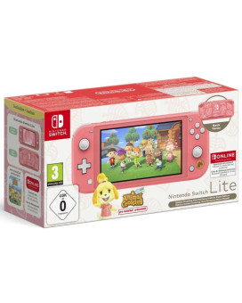 Konzola Nintendo Switch Lite - Coral - Isabelle's Aloha Edition + 12 Months Nint 