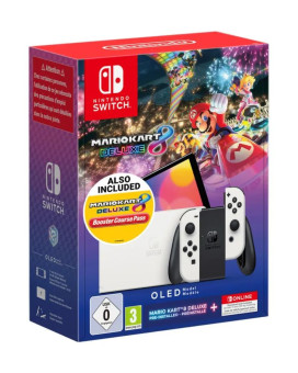 Konzola Nintendo Switch OLED (White Joy-Con) + Mario Kart 8 Deluxe Booster Cours 