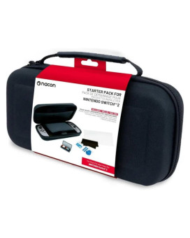 Nacon Switch 2 Starter Pack Blue - (Pouch, Screen Protector, Box For 4 Games) 