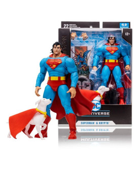 Action Figure DC Multiverse - Superman & Krypto Multiverse w/Platinum Edition 