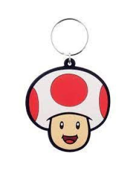 Privezak Super Mario - Toad 6 Cm - Rubber Keychain 