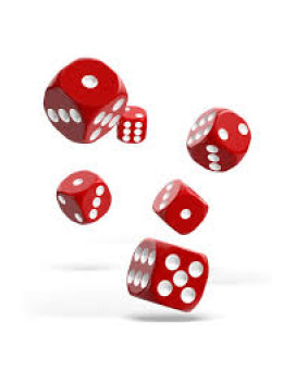 Kockice Oakie Doakie Dice D6 16 mm Solid - Red (12) 