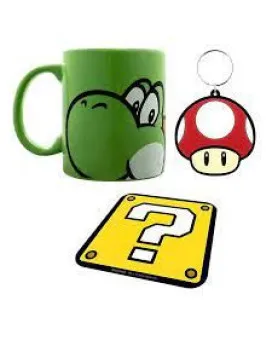 Gift Set Super Mario - Yoshi - Mug, Coaster & Keychain 