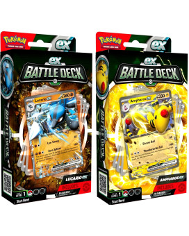Board Game - Pokemon - TCG - ex Battle Deck - Lucario & Ampharos 
