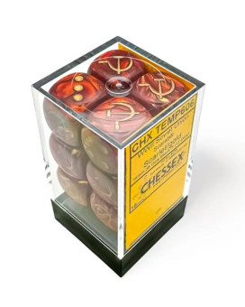 Kockice Chessex - Scarab - Soviet Union War Dice - Scarlet-gold - Dice Block 16m 