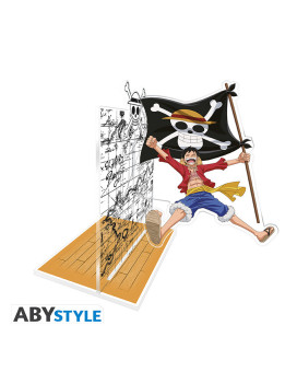 Nalepnice AbyStyle - One Piece - Luffy with his flag Acryl 