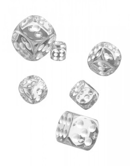 Kockice Oakie Doakie Dice D6 16 mm Translucent - Clear (12) 