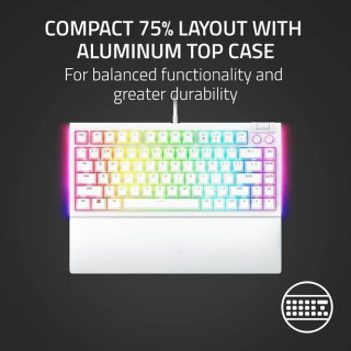 Tastatura Razer BlackWidow V4 75% US - White 