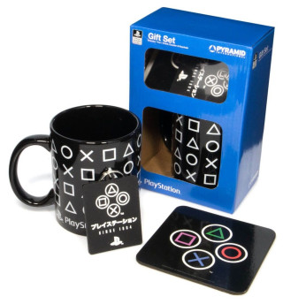 Gift Set - Playstation X-Ray  - Šolja, Podmetač, Privezak & Sveska 