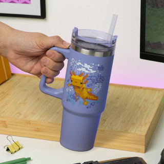 Termos šolja Paladone Minecraft - Purple  Travel Mug 