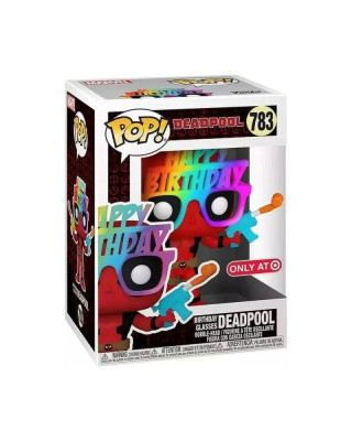Bobble Figure Marvel - Deadpool POP! - Birthday Glasses Deadpool - Special Editi 