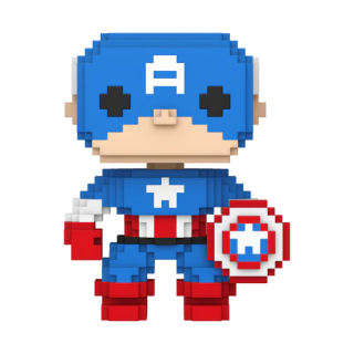 Bobble Figure Marvel - 8-Bit Captain America 