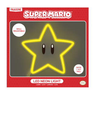 Lampa Paladone - Super Mario - Super Star Wall Mountable LED Neon Light 