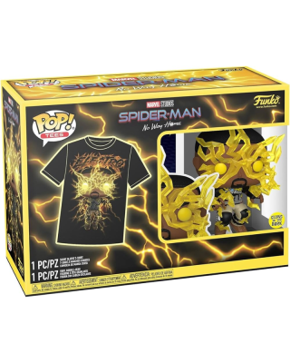 Set Bobble Figure Spider-Man No Way Home POP! & Tee - Electro - L 