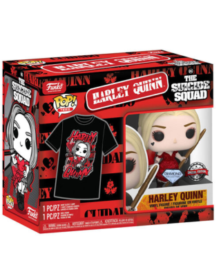Set Bobble Figure Movie - Suicide Squad POP! & Tee - Harley Quinn - M 