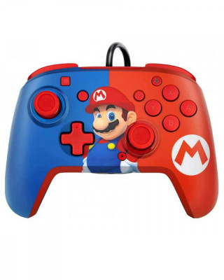 Gamepad PDP Faceoff Deluxe Controller + Audio - Mario 