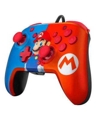 Gamepad PDP Faceoff Deluxe Controller + Audio - Mario 